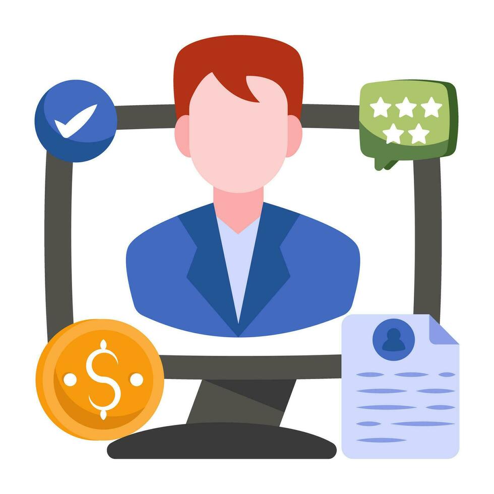 Premium download icon of video call vector