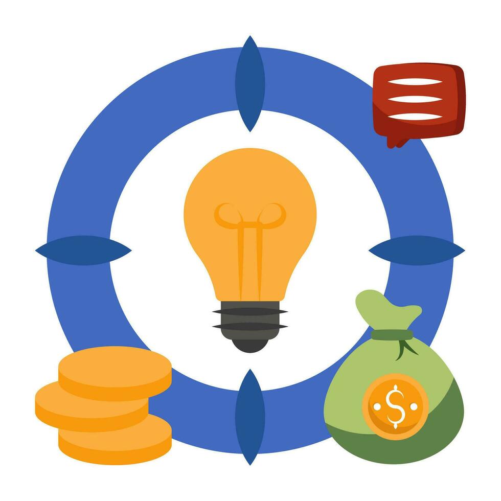 Modem design icon of idea target vector