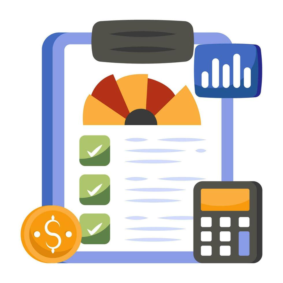 An icon design of business report vector