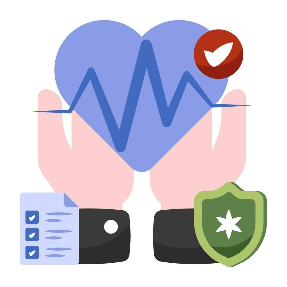 Modern design icon of heart care vector