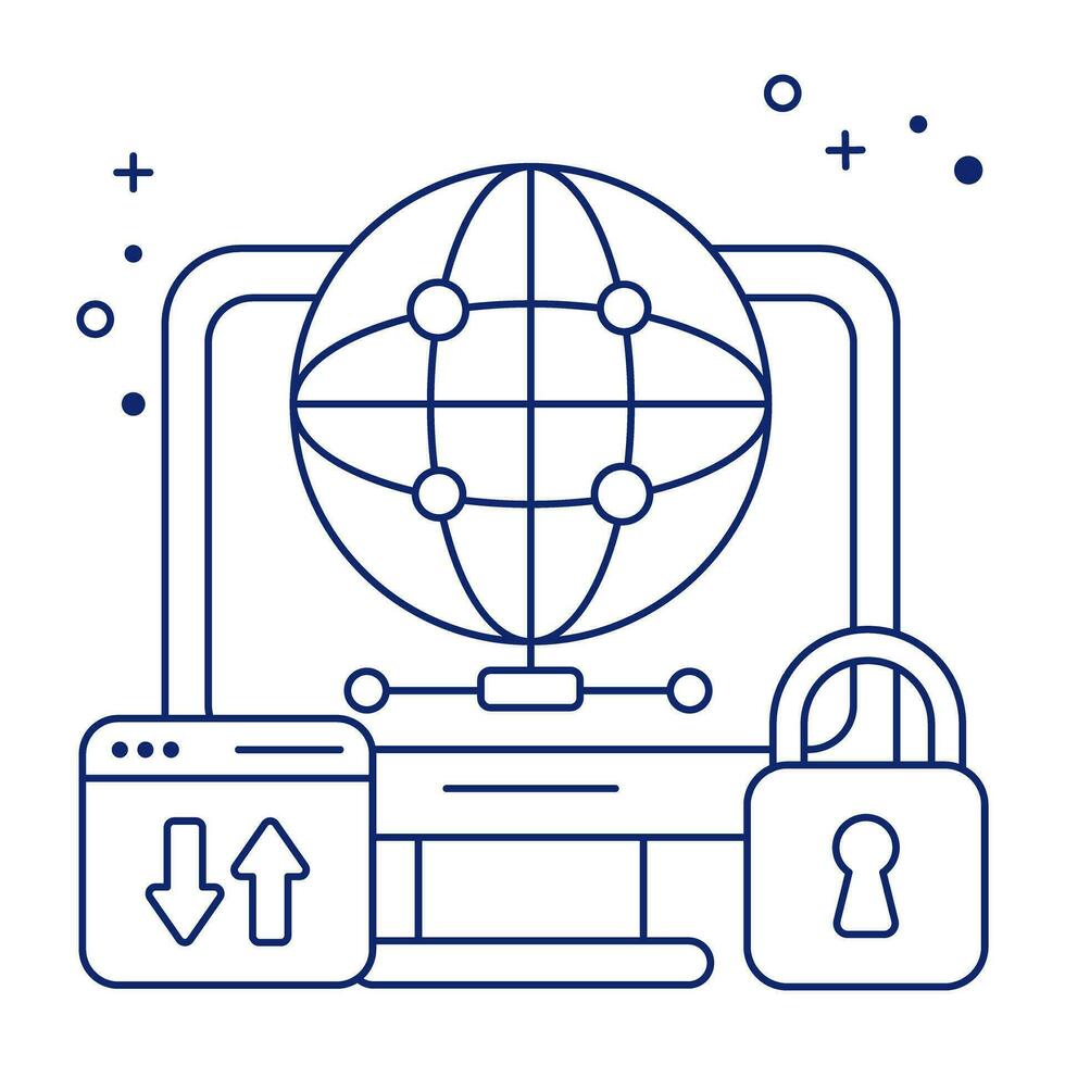 Premium download icon of network security vector