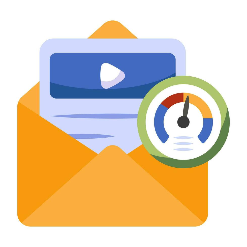 Editable design icon of mail speed vector