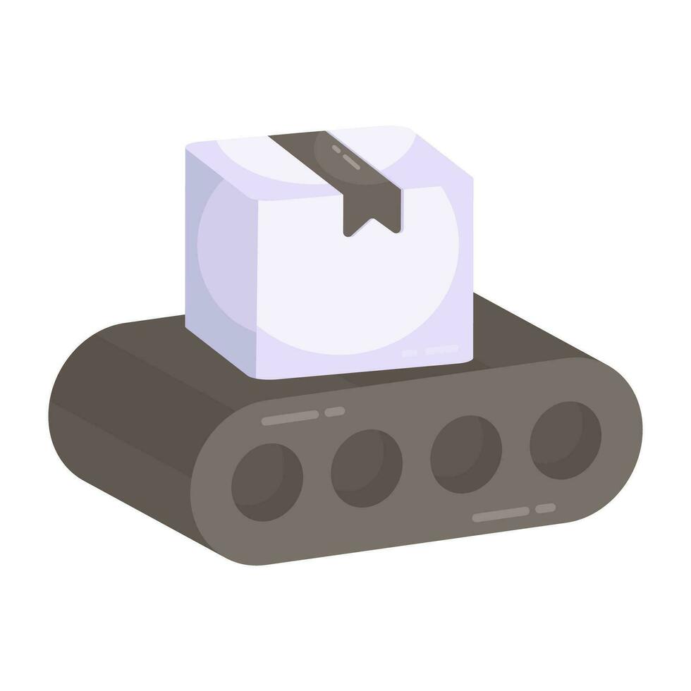 Conveyor belt icon, editable vector
