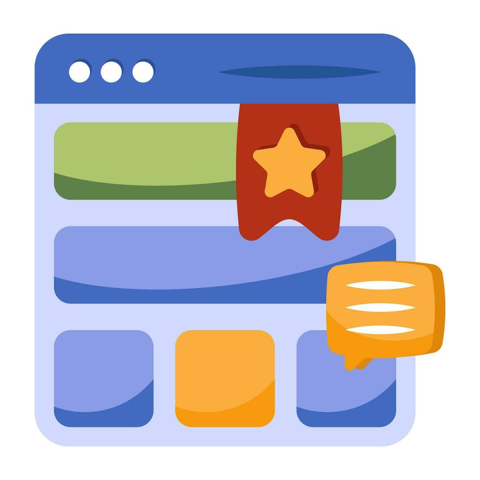 A creative design icon of bookmark website vector