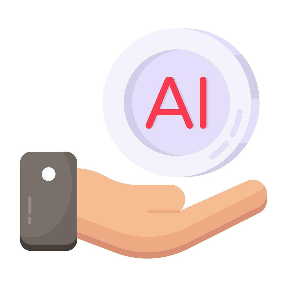 Perfect design icon of artificial intelligence service vector