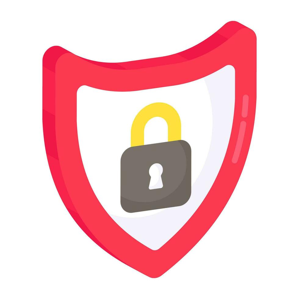 An editable design icon of security shield vector