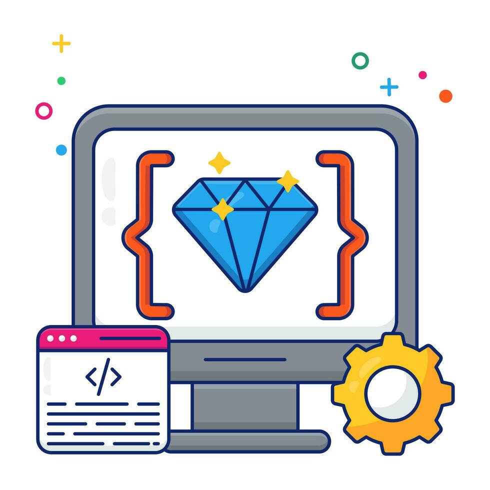 Unique design icon of premium coding vector