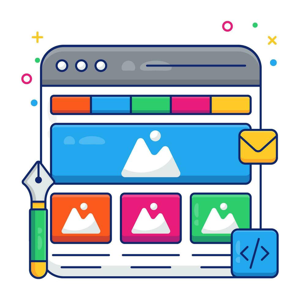A premium download vector of web wireframe