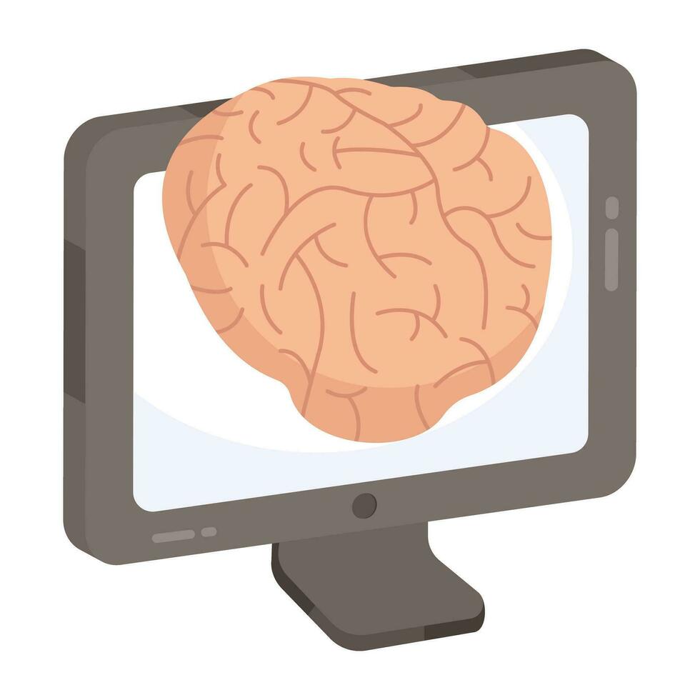 Modern design icon of ai mind vector