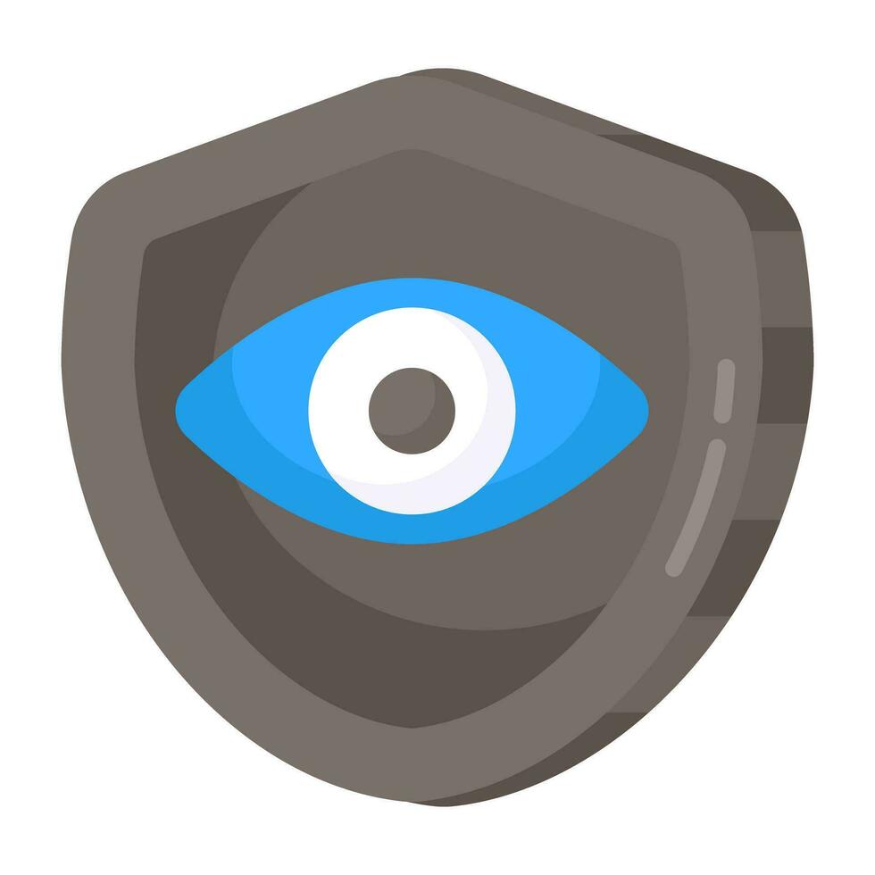 icono de descarga premium del ojo cibernético vector