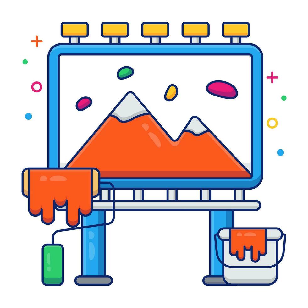 Creative design icon of painting board vector