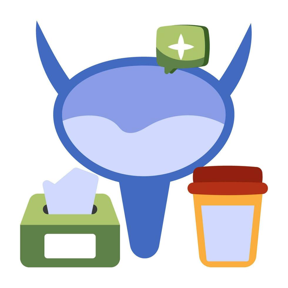 Conceptual flat design icon of bladder vector