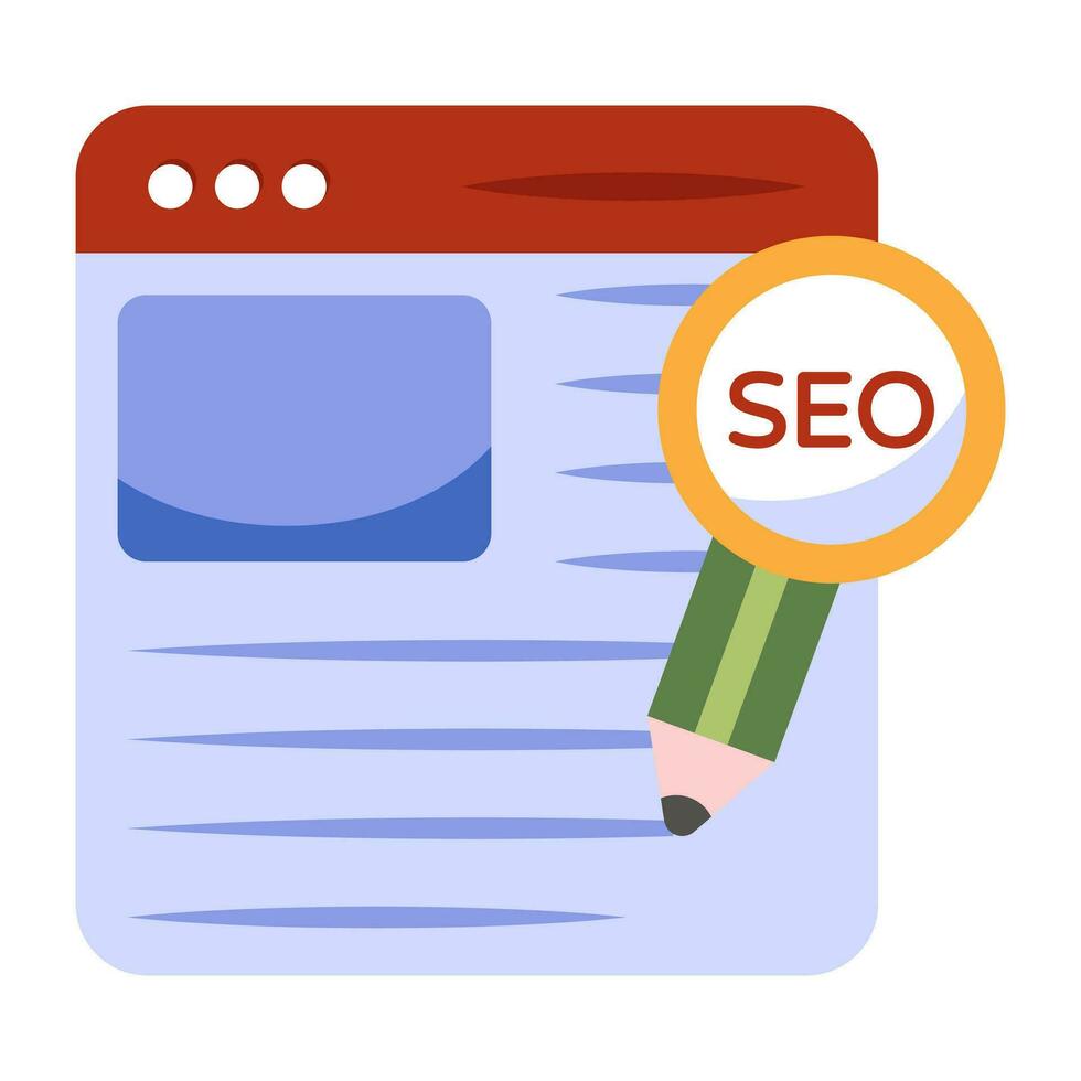 Trendy design icon of seo writing vector