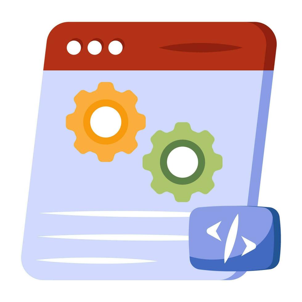 Unique design icon of web development vector