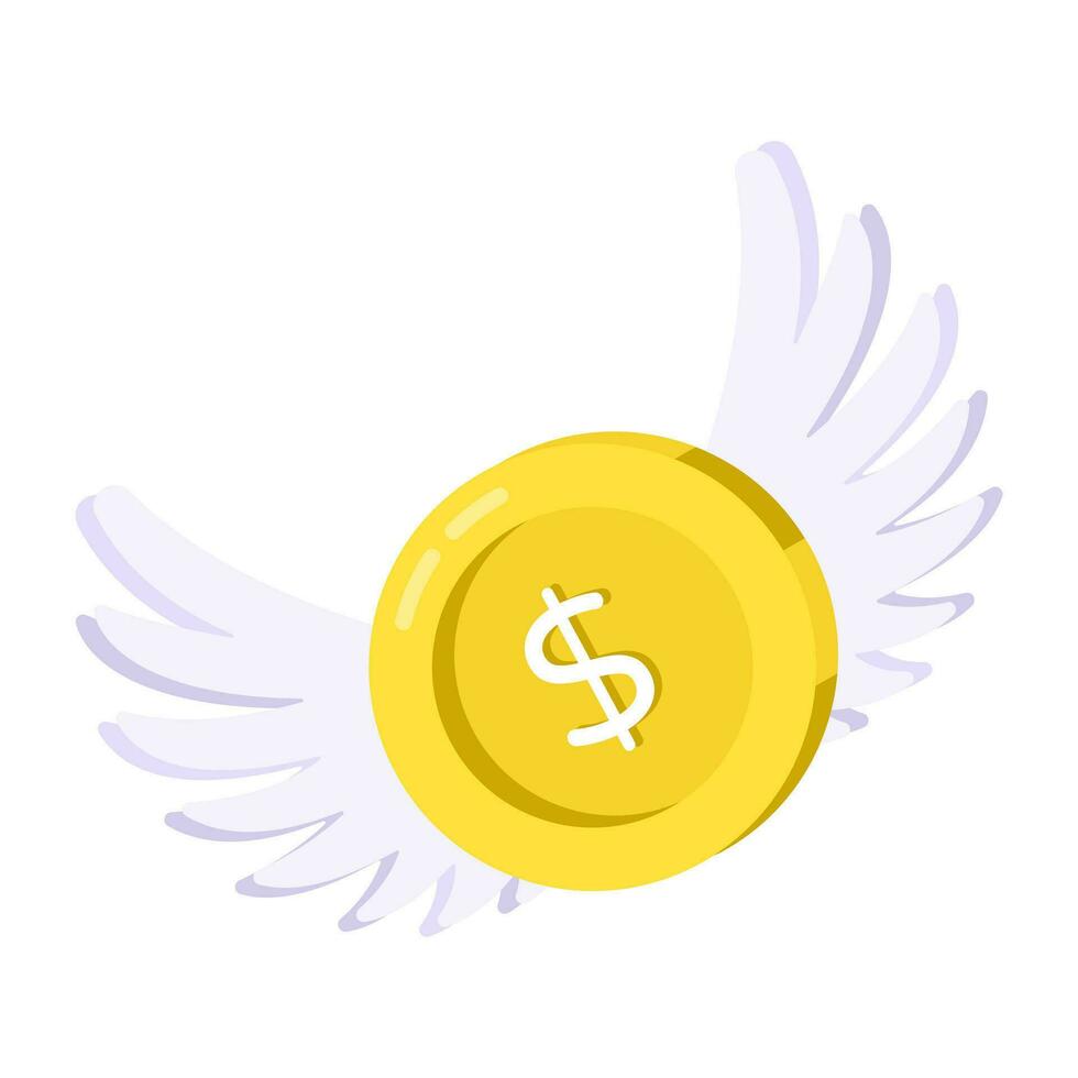 A premium download icon of flying money vector