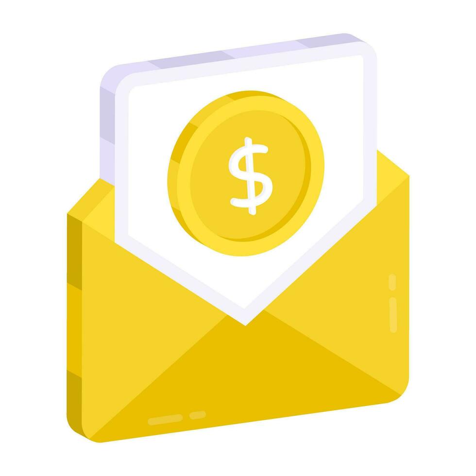 Modern design icon of financial mail vector