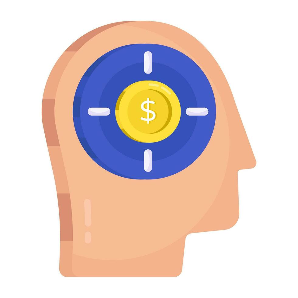 Conceptual design icon of financial target vector