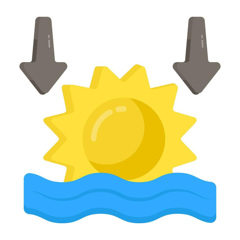 un Perfecto diseño icono de puesta de sol vector