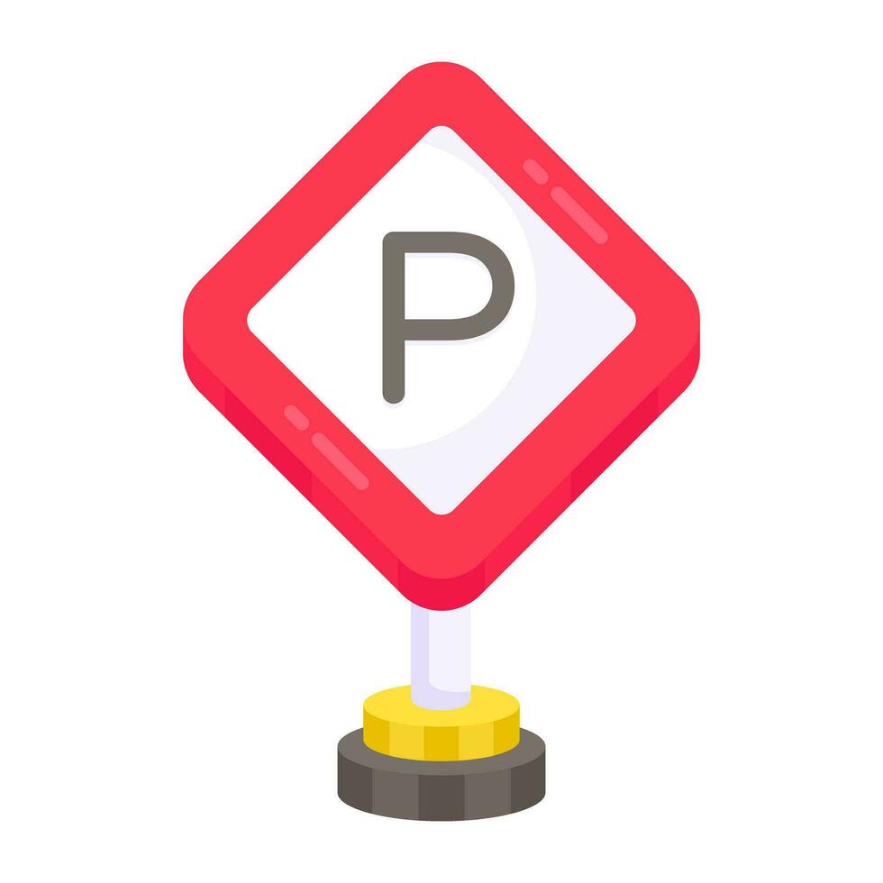 Modern design icon of parking board vector