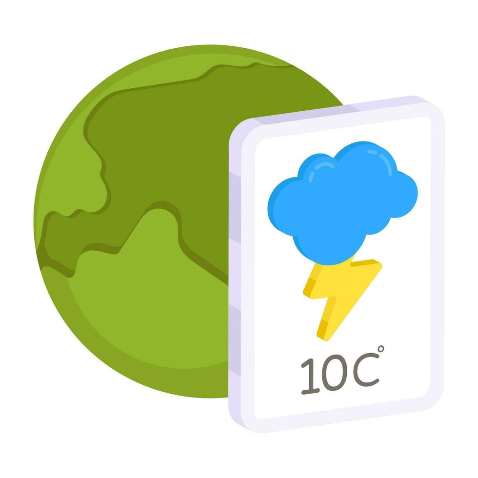 Trendy design icon of weather card vector