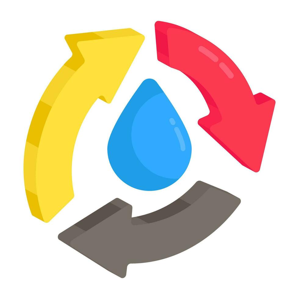 un editable diseño icono de agua reciclaje vector