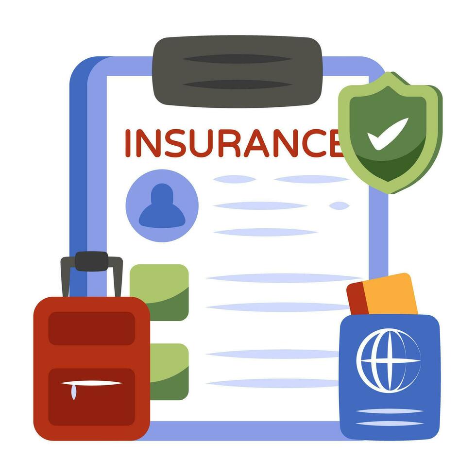 Trendy design icon of insurance policy vector