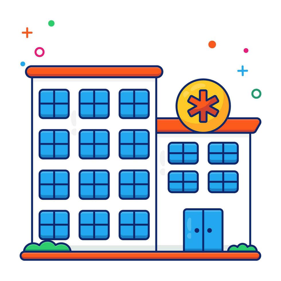 Modern design icon of hospital vector