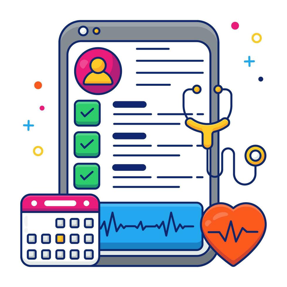 Trendy vector design of telemedicine