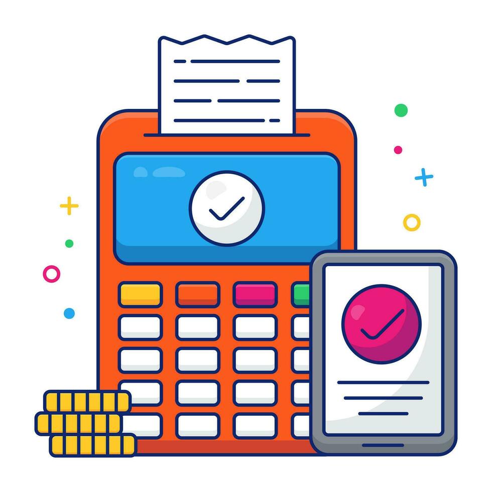 A premium download icon of point of sale vector