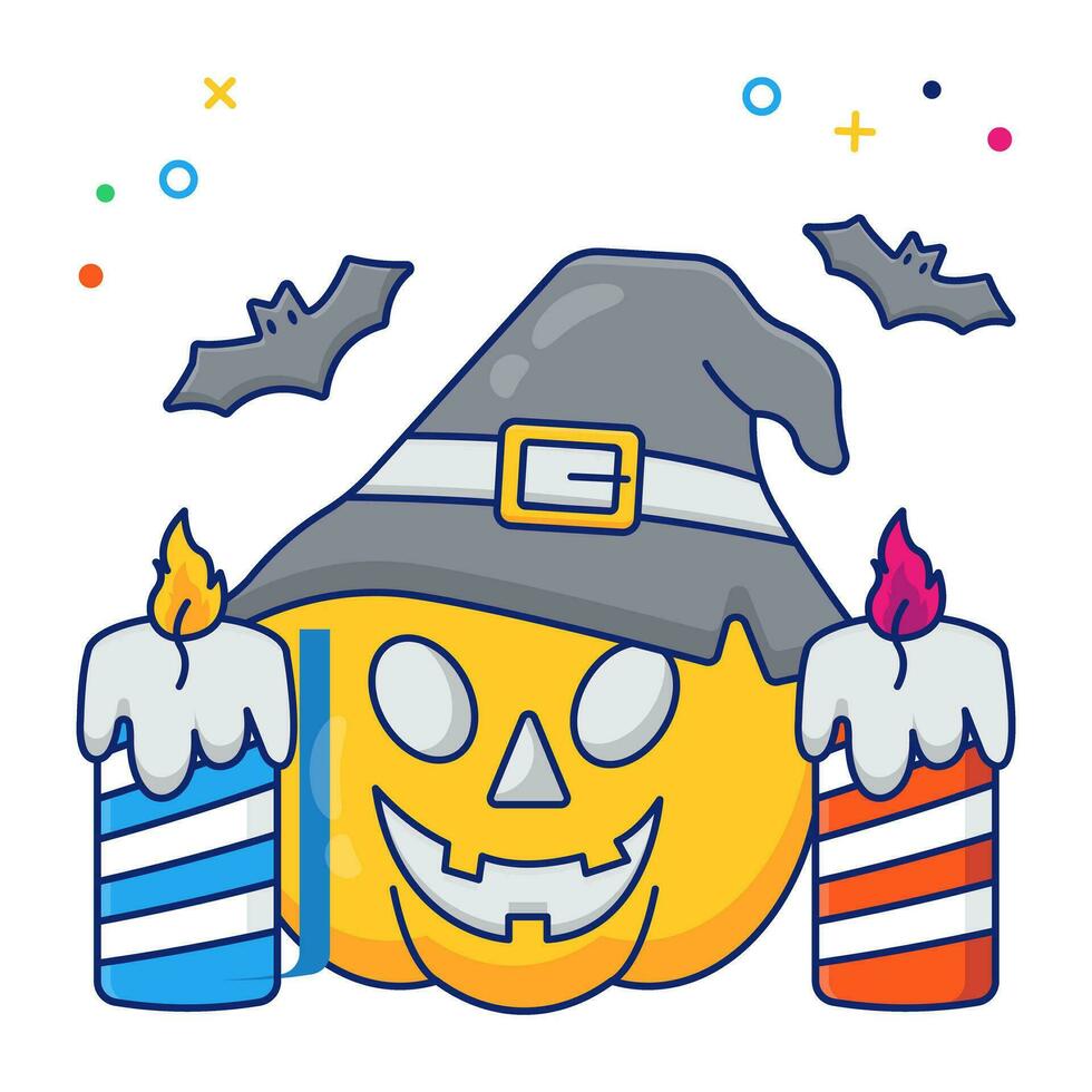 An icon design of halloween party vector