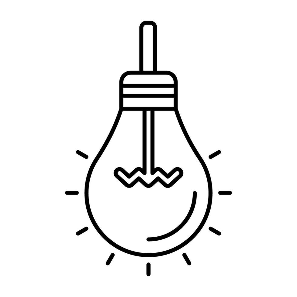 A modern design icon of hanging bulb vector