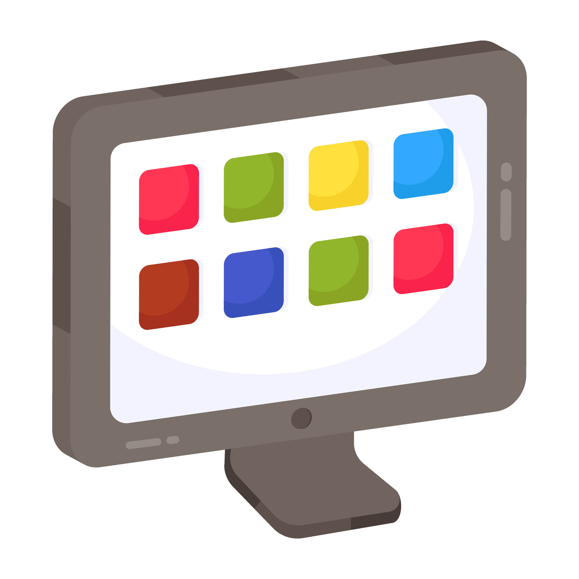 A trendy vector design of computer landscape 34462326 Vector Art at ...