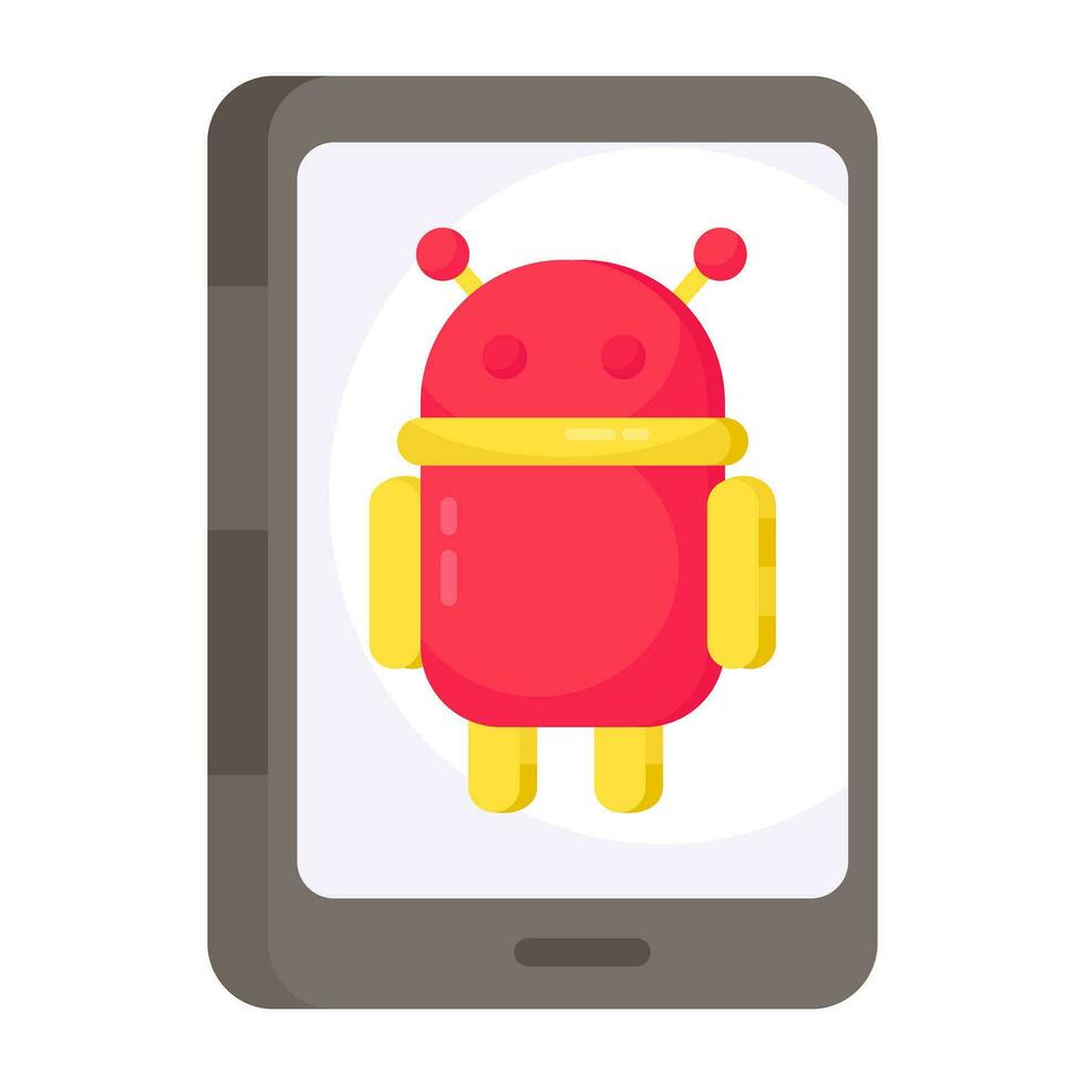 A colored design icon of mobile robot vector