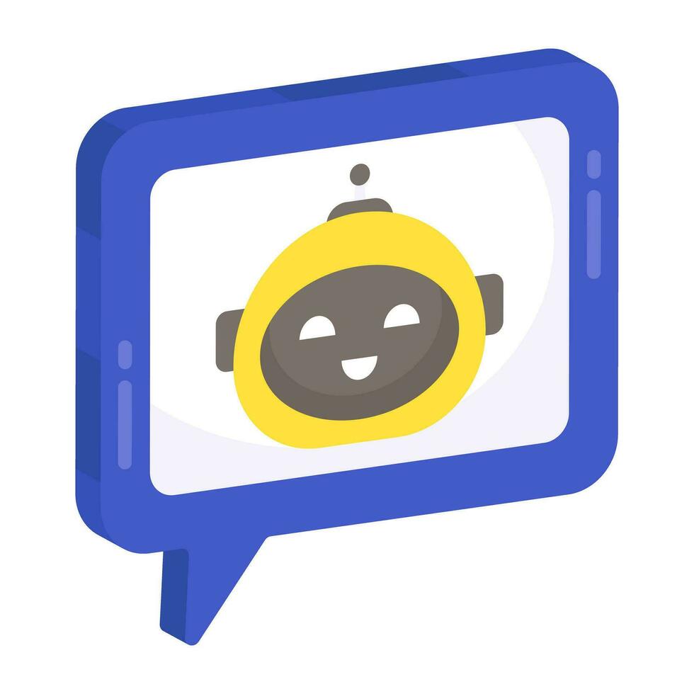 A colored design icon of mobile robot vector