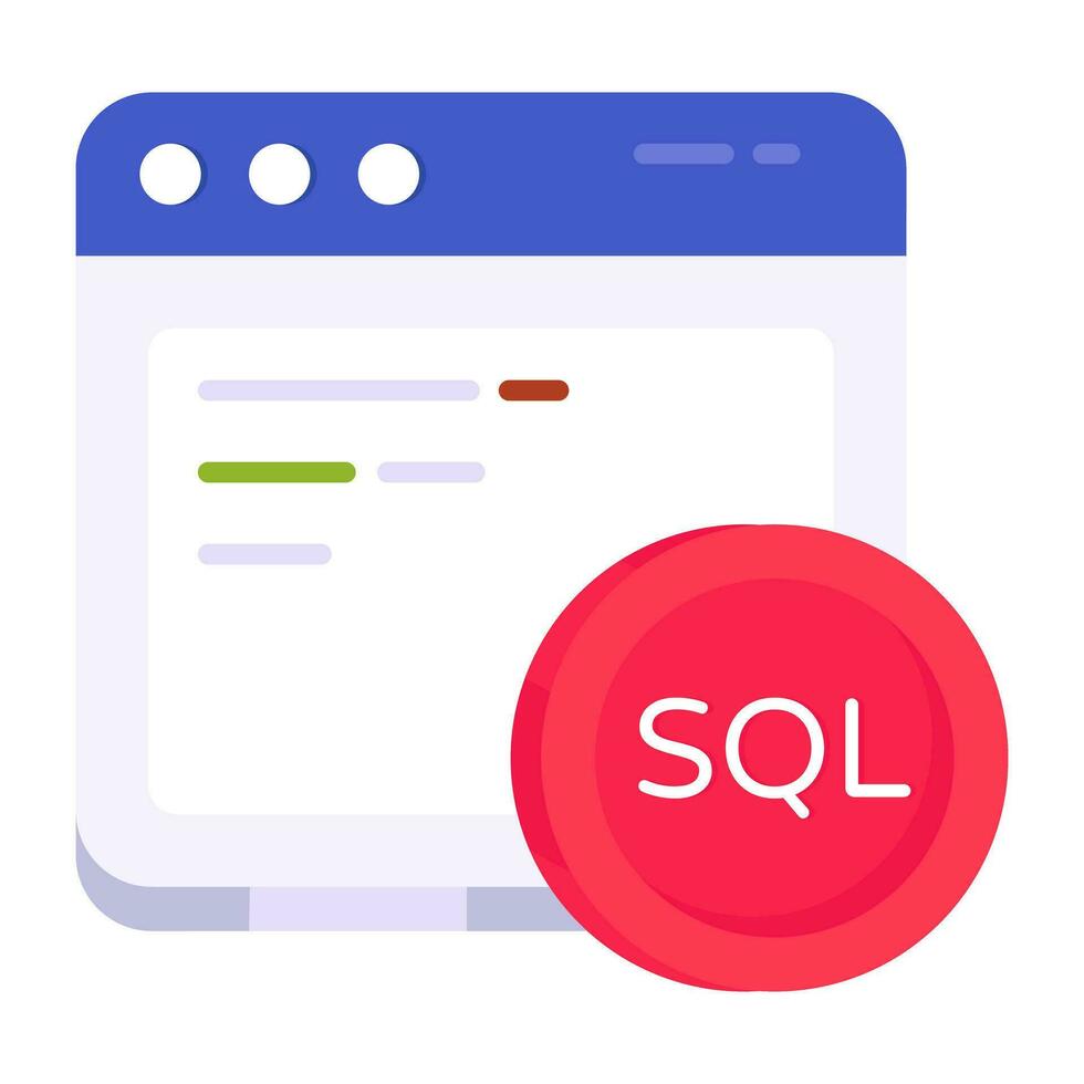 Perfect design icon of sql website vector