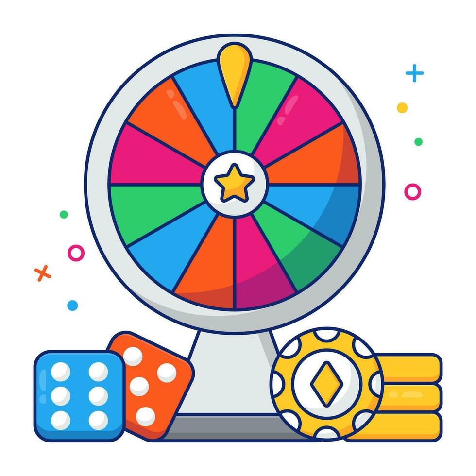 Premium download icon of fortune wheel vector