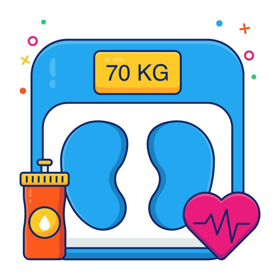 An icon design of weight scale vector