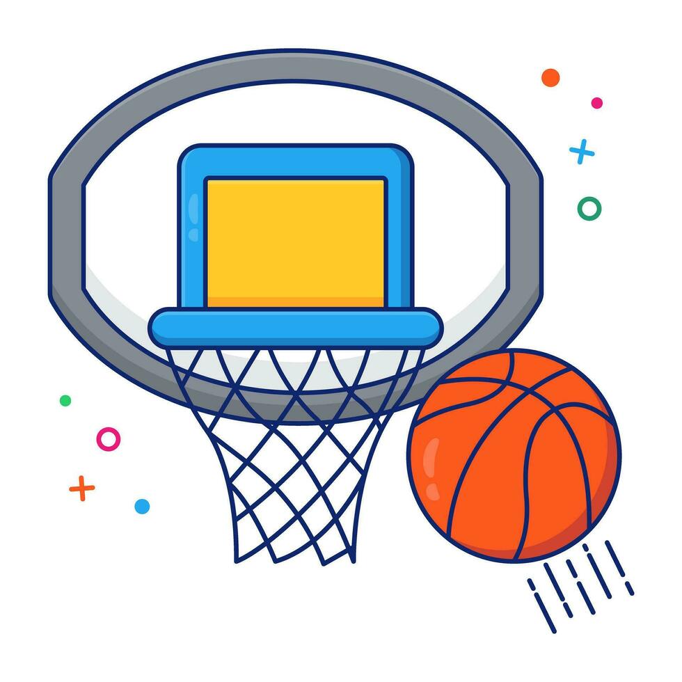 baloncesto objetivo icono en editable estilo vector