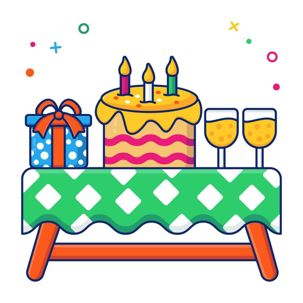 A perfect design icon of party cake vector