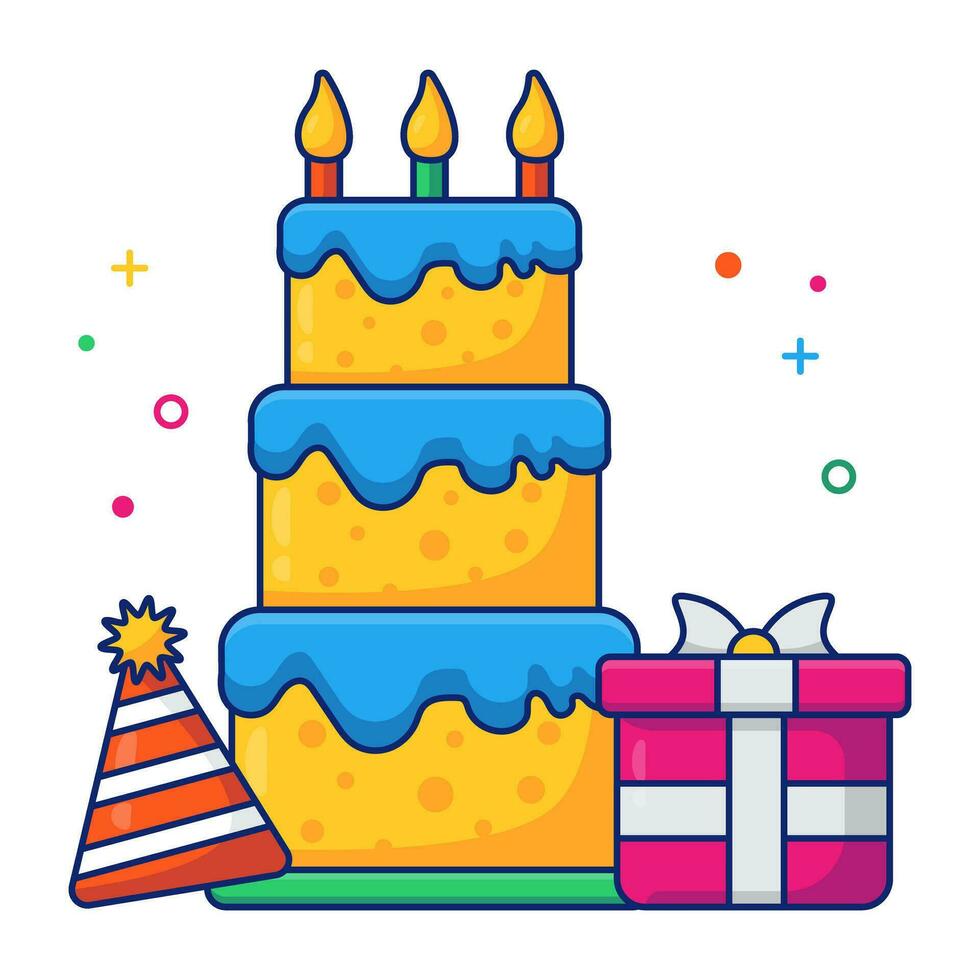 A perfect design icon of party cake vector