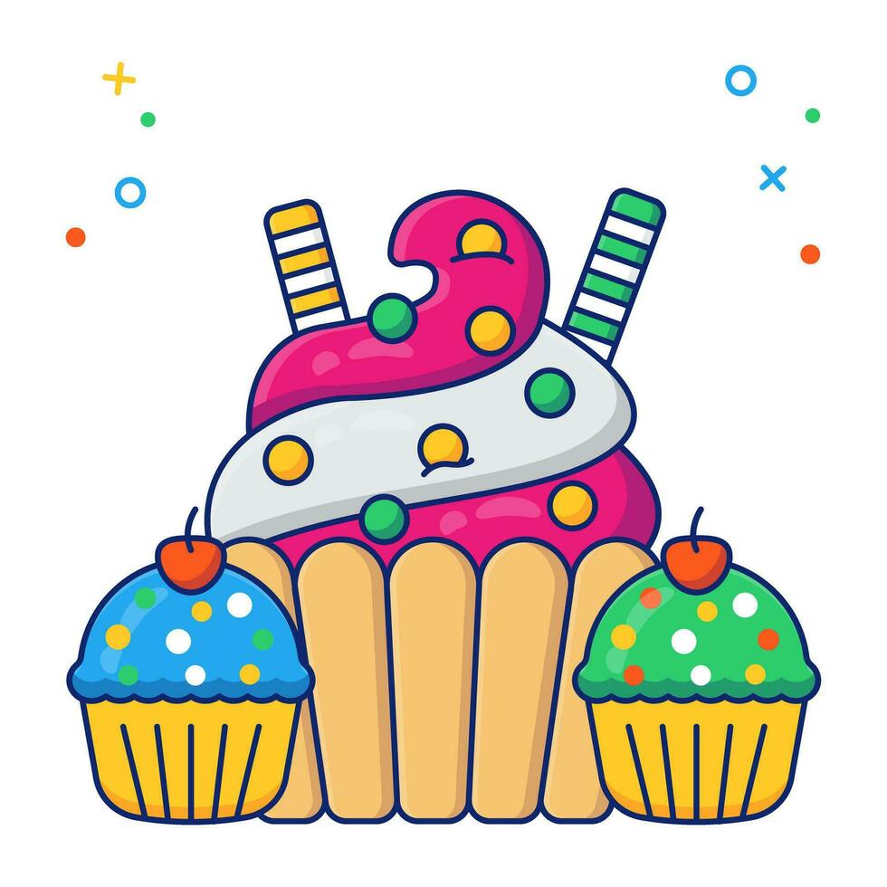 A perfect design icon of party cake vector