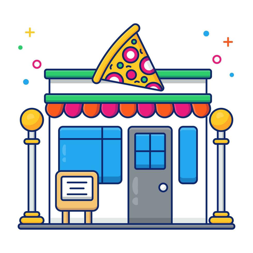 An icon design of fast food shop vector