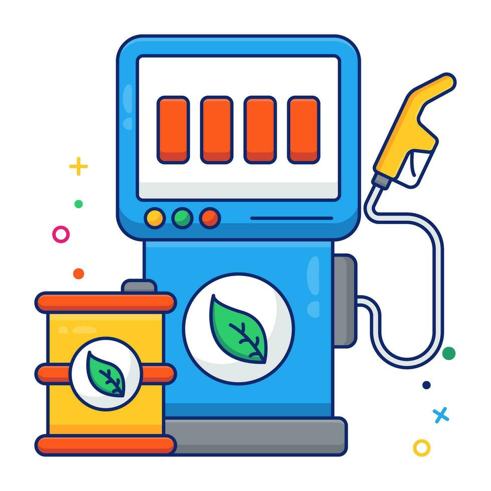 Premium download icon of eco petrol pump vector