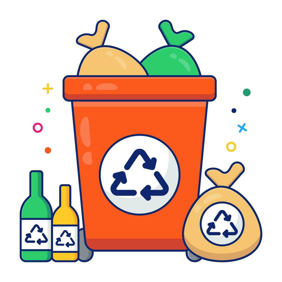 Vector design of recycle bin