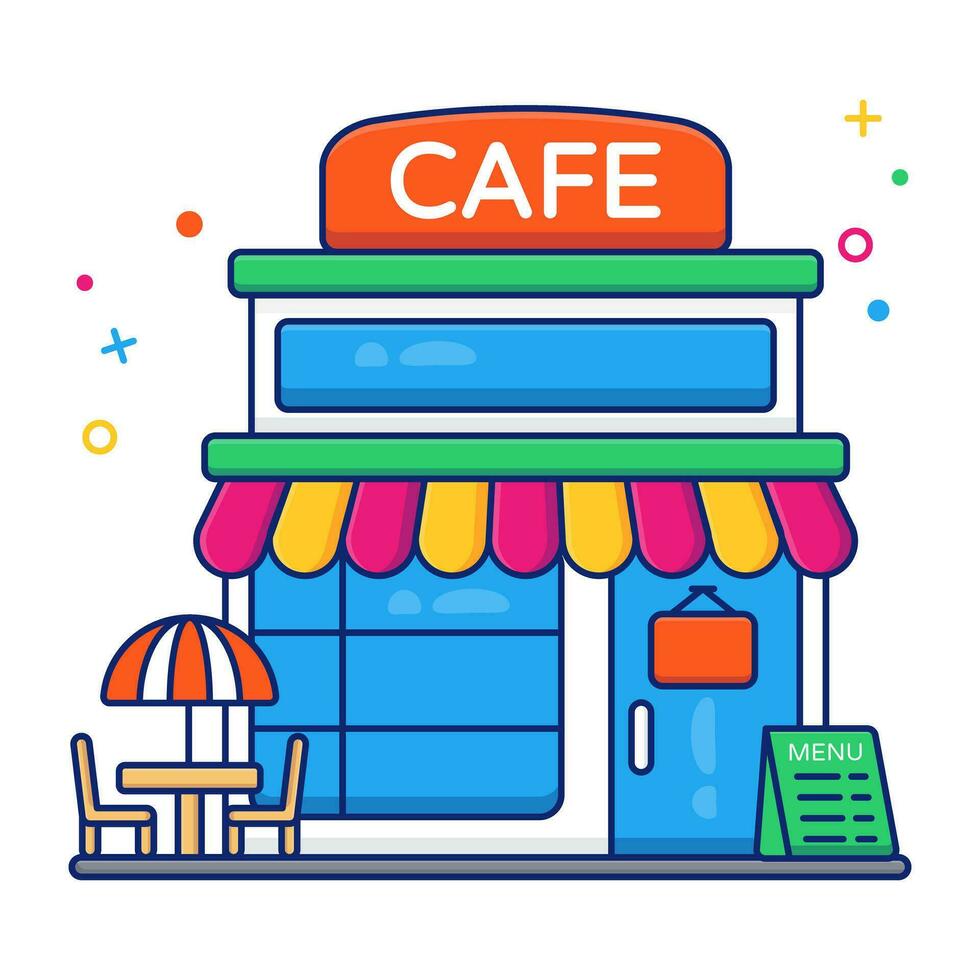 An icon design of fast food shop vector
