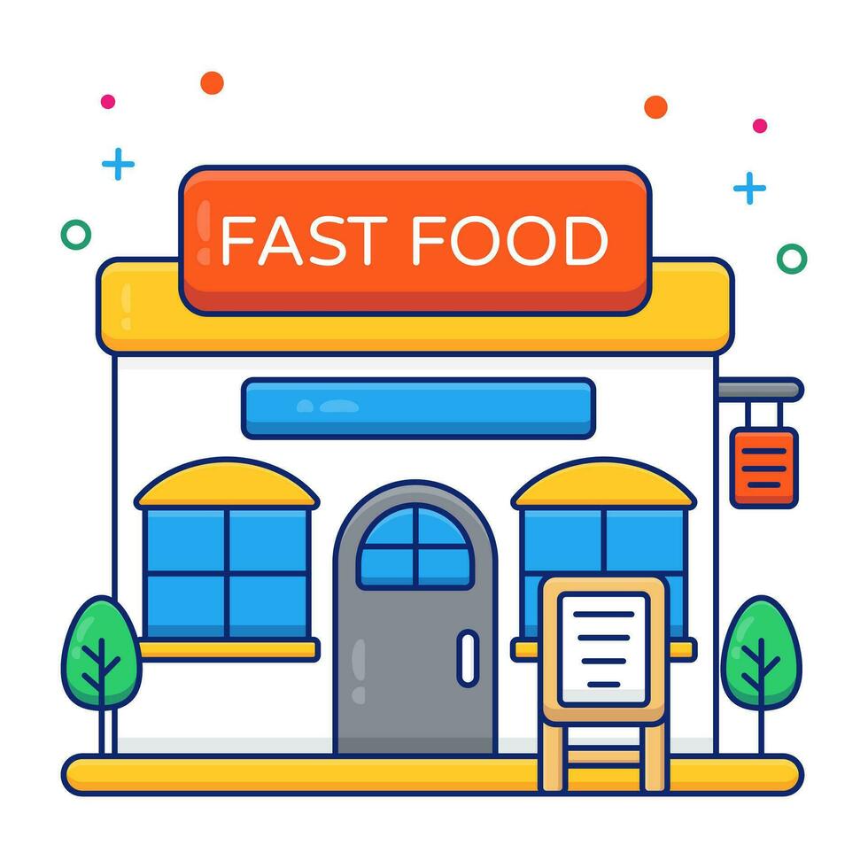 An icon design of fast food shop vector