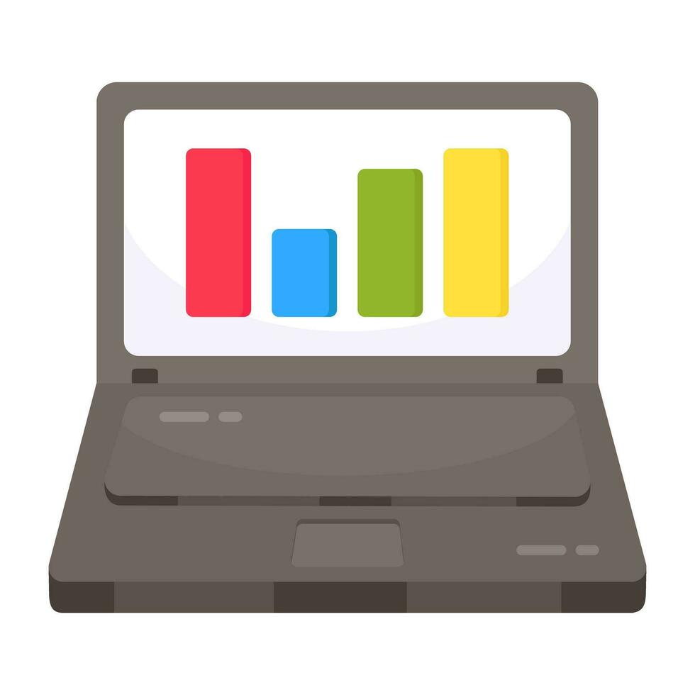 Modern design icon of online data analytics vector