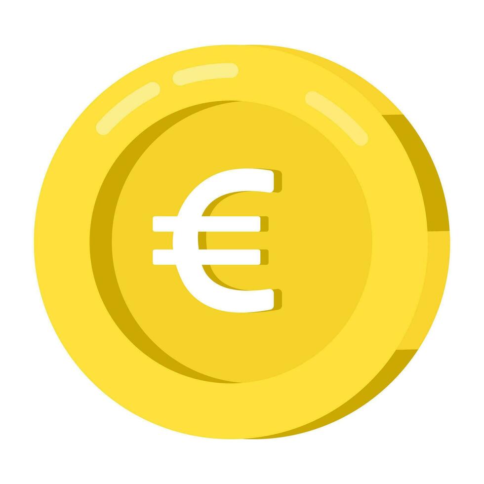 prima descargar icono de euro moneda vector