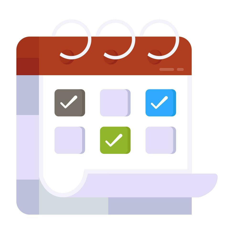 An icon design of schedule vector