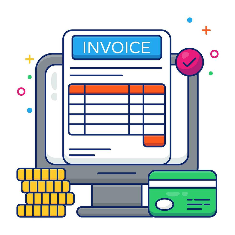 A premium download icon of balance sheet vector